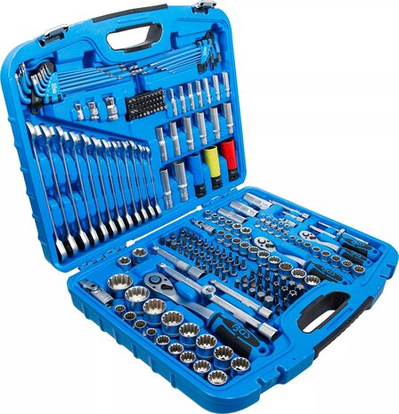 Jeu de douilles Gear Lock 6,3 mm (1/4) / 10 mm (3/8) / 12,5 mm (1/2) 218 pieces