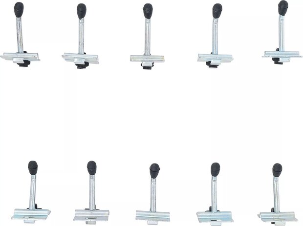 Jeu de crochets simples 40 mm pour systeme mural 10 pcs