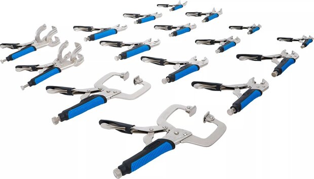 Jeu de pinces etau (carrosserie) 16 pieces