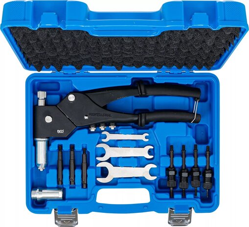 Jeu de pinces a riveter pour rivets standard, ecrous et goujons de rivetage