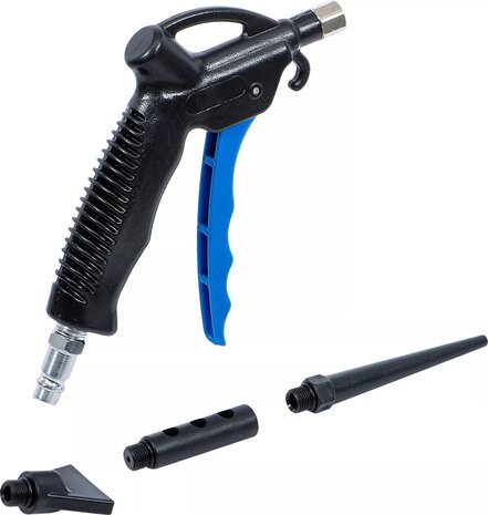 Pistolet de soufflage d'air avec 3 pieces jointes