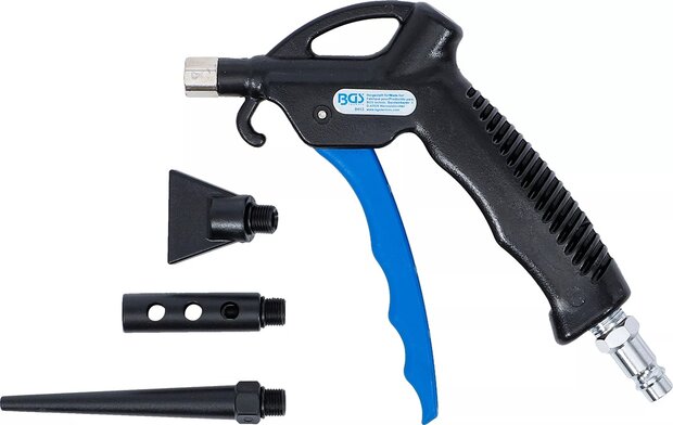 Pistolet de soufflage d'air avec 3 pieces jointes
