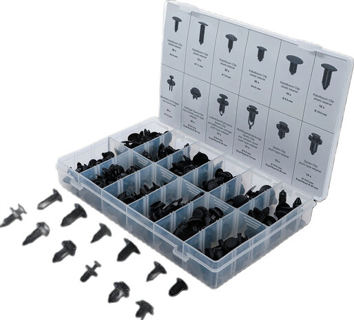 Assortiment de clips sapin plastiques universels 192 pieces