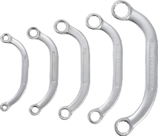 5 pieces Obstruction Ring Spanner Set, Inch Tailles 1/4 - 7/8