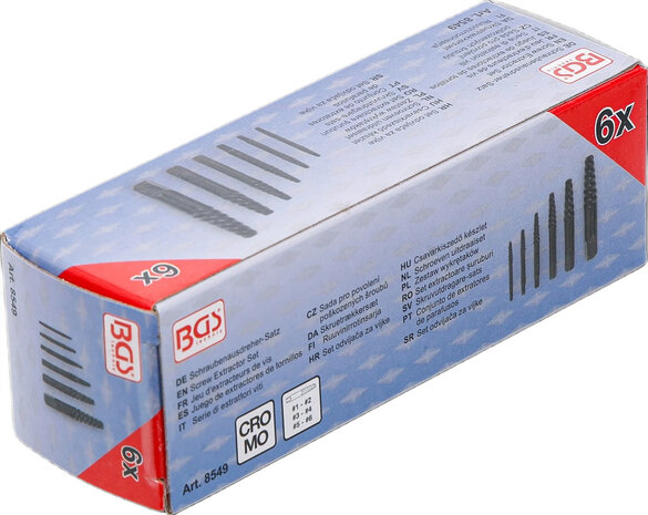 Jeu d'extracteurs de vis 6 pieces