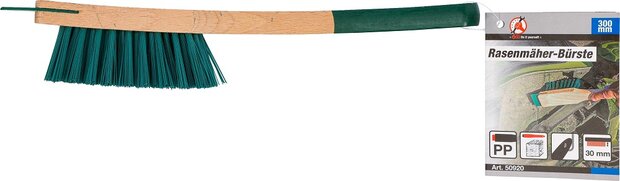 Brosse pour tondeuse a gazon avec grattoir