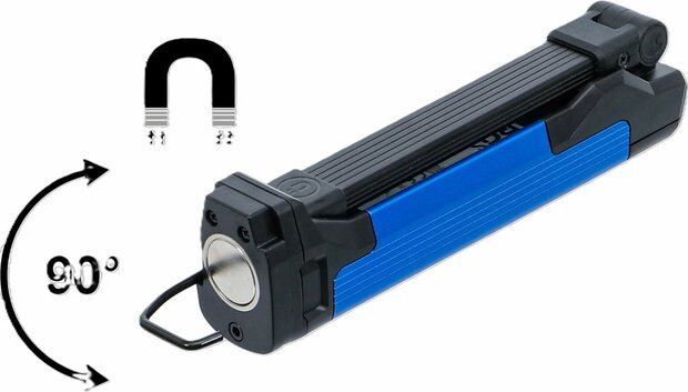Baladeuse pliable a accu COB-LED 4 W
