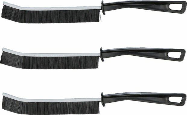 Jeu de brosses d'angle de nettoyage a soies dures 230 mm 3 pcs