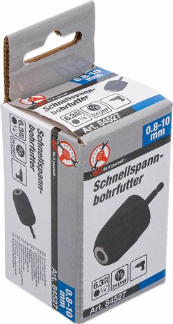 Mandrin de serrage rapide 0,8 - 10 mm empreinte six pans male (1/4)