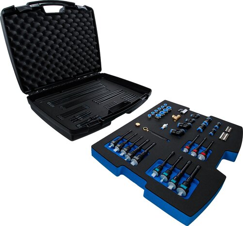 Kit d'adaptateurs et de conduites pour testeur numerique combine de pression et compression art. 63410