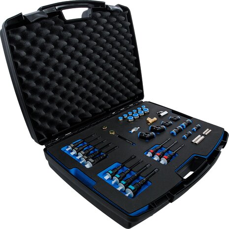 Kit d'adaptateurs et de conduites pour testeur numerique combine de pression et compression art. 63410