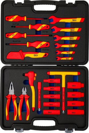 Jeu de douilles VDE Empreinte 10 mm (3/8) 25 pieces