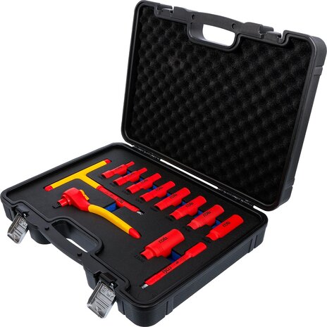 Jeu de douilles VDE Empreinte 10 mm (3/8) 7 &ndash; 22 mm 12 pieces