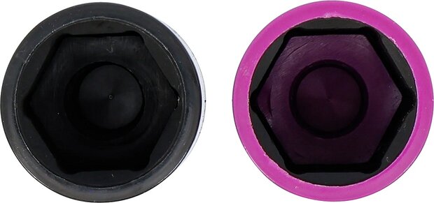 Jeu de douilles de puissance avec protection 12,5 mm (1/2) 20,5 / 21,5 mm 2 pieces
