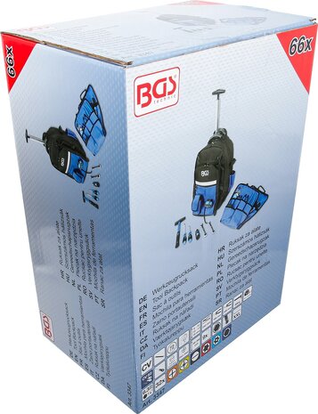 Sac a outils avec poignee telescopique mobile 66 pcs
