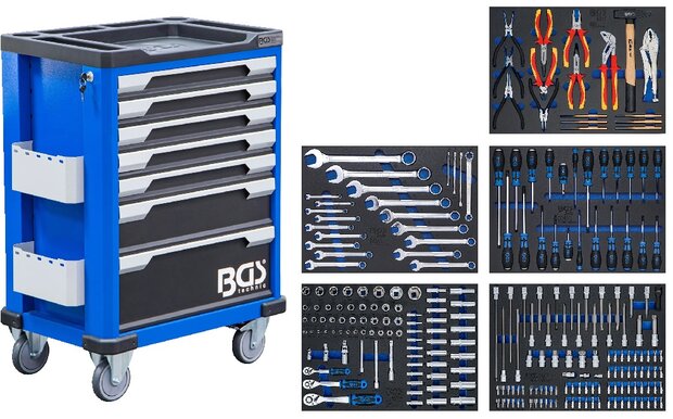 Servante d'atelier 7 tiroirs avec 246 outils