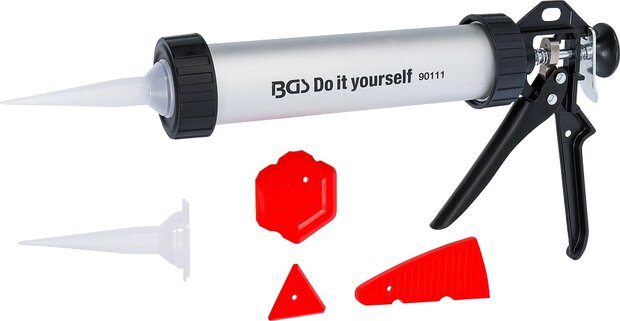 Pistolet a cartouches alu avec kit lisseurs de joint 5 pcs