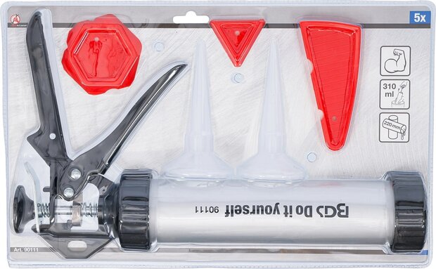 Pistolet a cartouches alu avec kit lisseurs de joint 5 pcs