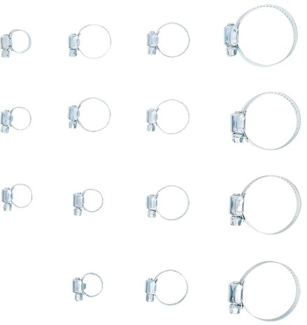 Assortiment de colliers &Oslash; 10 - 45 mm 15 pieces