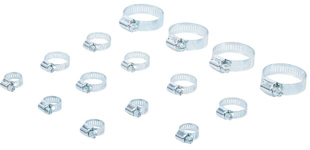 Assortiment de colliers &Oslash; 10 - 45 mm 15 pieces