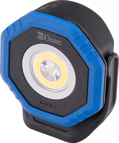 Projecteur de poche avec recharge sans fil, COB-LED Twin Beam 2-en-1
