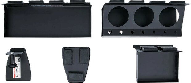 Jeu de tablettes magnetiques et de porte-rouleaux de papier 4 pcs