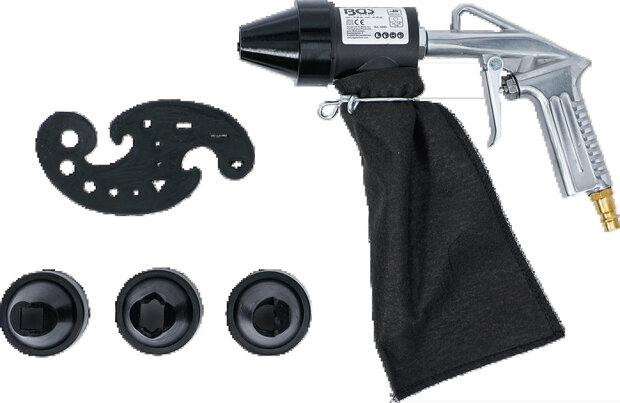 Pistolet de sablage a air comprime avec accessoires