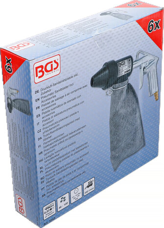 Pistolet de sablage a air comprime avec accessoires