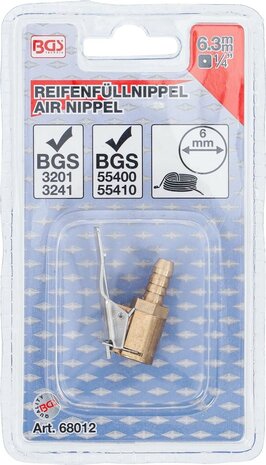 Agrafe de gonfleur 6,3 mm (1/4)