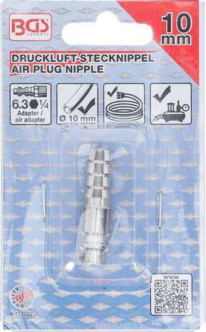 Raccord rapide a air comprime avec raccord de tuyau 10 mm