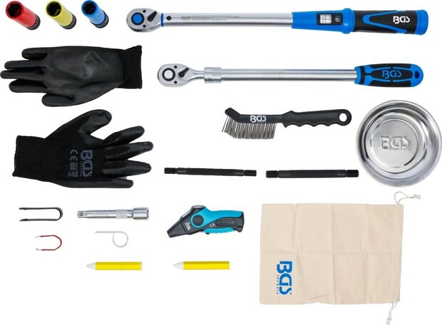Kit pneus pour changement de roues 12,5 mm (1/2) 18 pieces