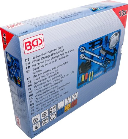 Kit pneus pour changement de roues 12,5 mm (1/2) 18 pieces