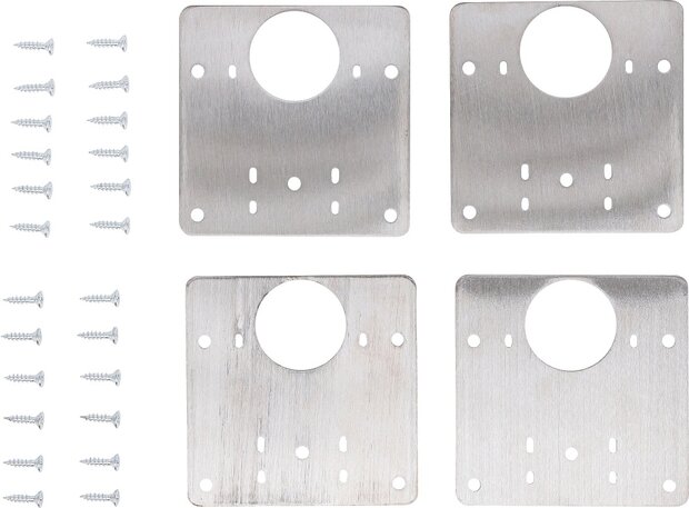 Jeu de charnieres de reparation acier inoxydable 4 pieces