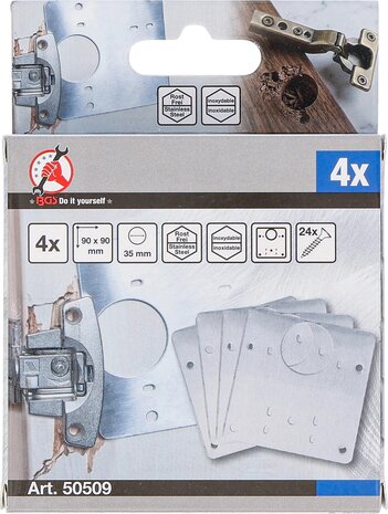Jeu de charnieres de reparation acier inoxydable 4 pieces