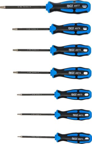 Schraubendreher-Satz diamantbeschichtet T-Profil (fur Torx) T10 - T40 7-tlg