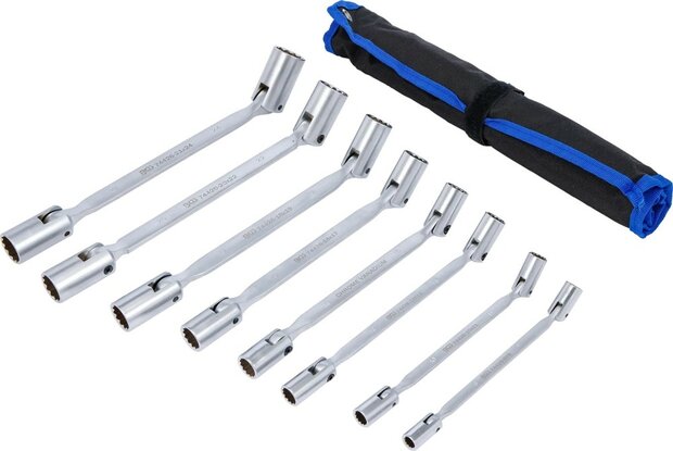 Jeu de cles a &oelig;il doubles a tete flexible 8 pcs