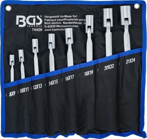 Jeu de cles a &oelig;il doubles a tete flexible 8 pcs