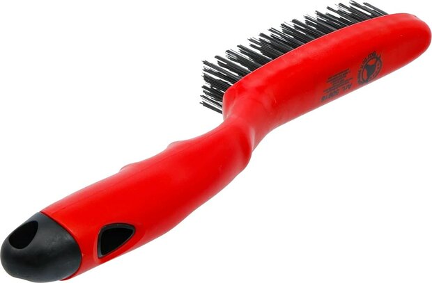 Brosse a main avec manche fil d'acier 4 rangees 260 mm