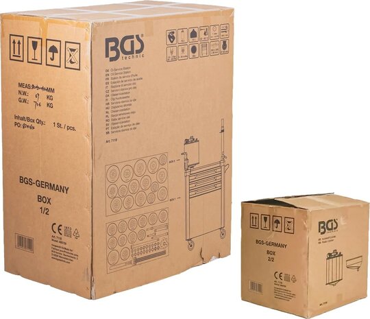 Station de service d&rsquo;huile avec jeu de cles a filtres cloches 70 l