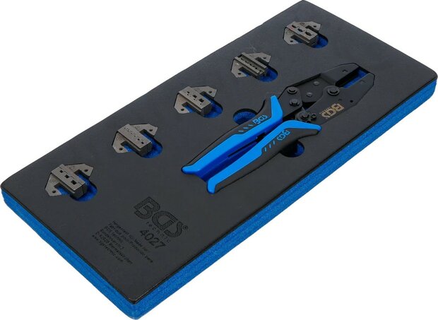 Porte-outils 1/3: pince a sertir avec 5 paires de m choires de serrage 11 pcs