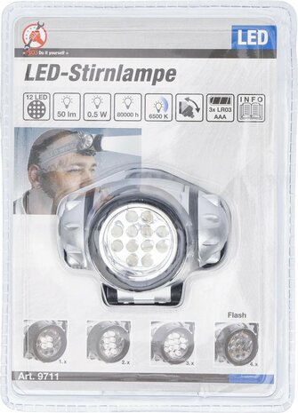 Lampe frontale 12 LED