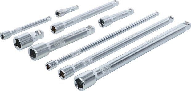 Jeu de rallonges basculants 6,3 mm (1/4) / 10 mm (3/8) / 12,5 mm (1/2) 9 pieces