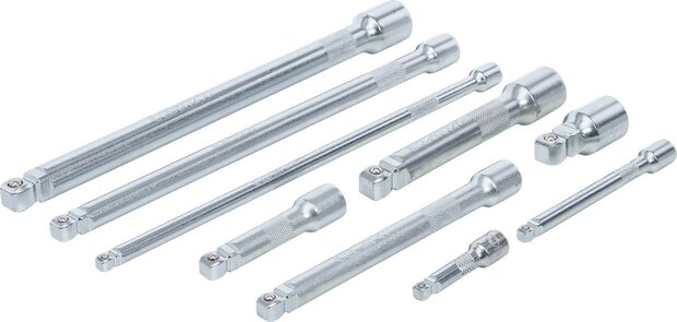 Jeu de rallonges basculants 6,3 mm (1/4) / 10 mm (3/8) / 12,5 mm (1/2) 9 pieces