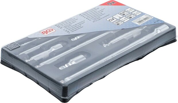 Jeu de rallonges basculants 6,3 mm (1/4) / 10 mm (3/8) / 12,5 mm (1/2) 9 pieces