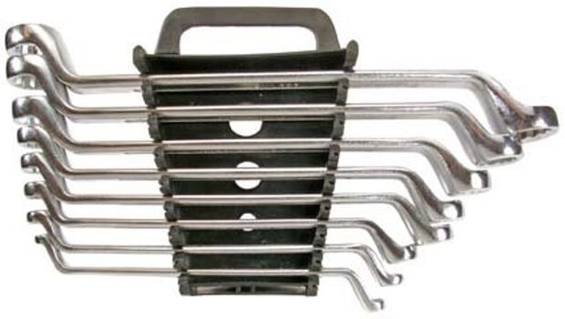 Jeu de cles a &oelig;il doubles coudees 6 x 7 - 20 x 22 mm 8 pieces