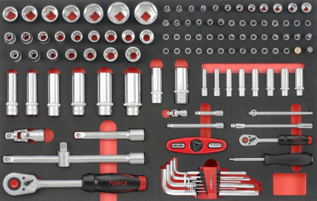 Chariot a outils bleu a 8 tiroirs avec 193 outils (EVA)