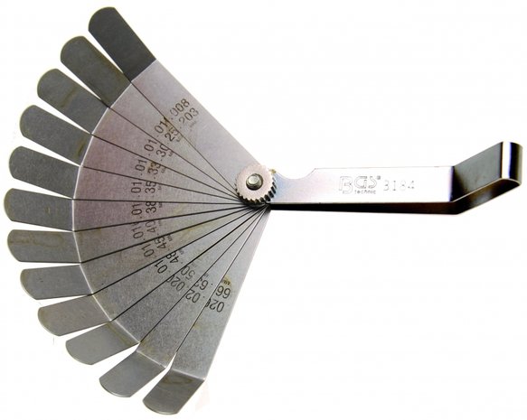 12-Blade Precision Feeler Gauge, plie