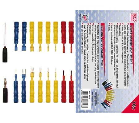 Assortiment de pointes de sondes 16 pieces