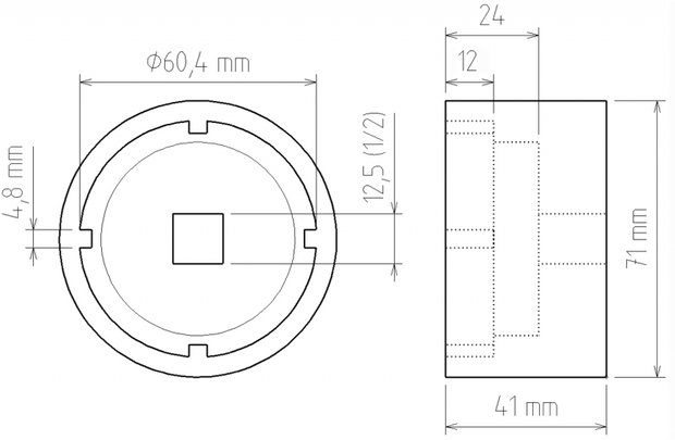 Douille a ecrou pour Ford Transit, essieux type 34
