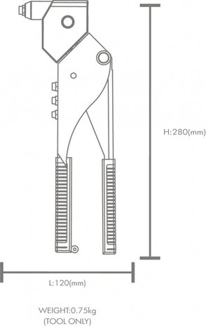 Pince a riveter 360° pour rivets